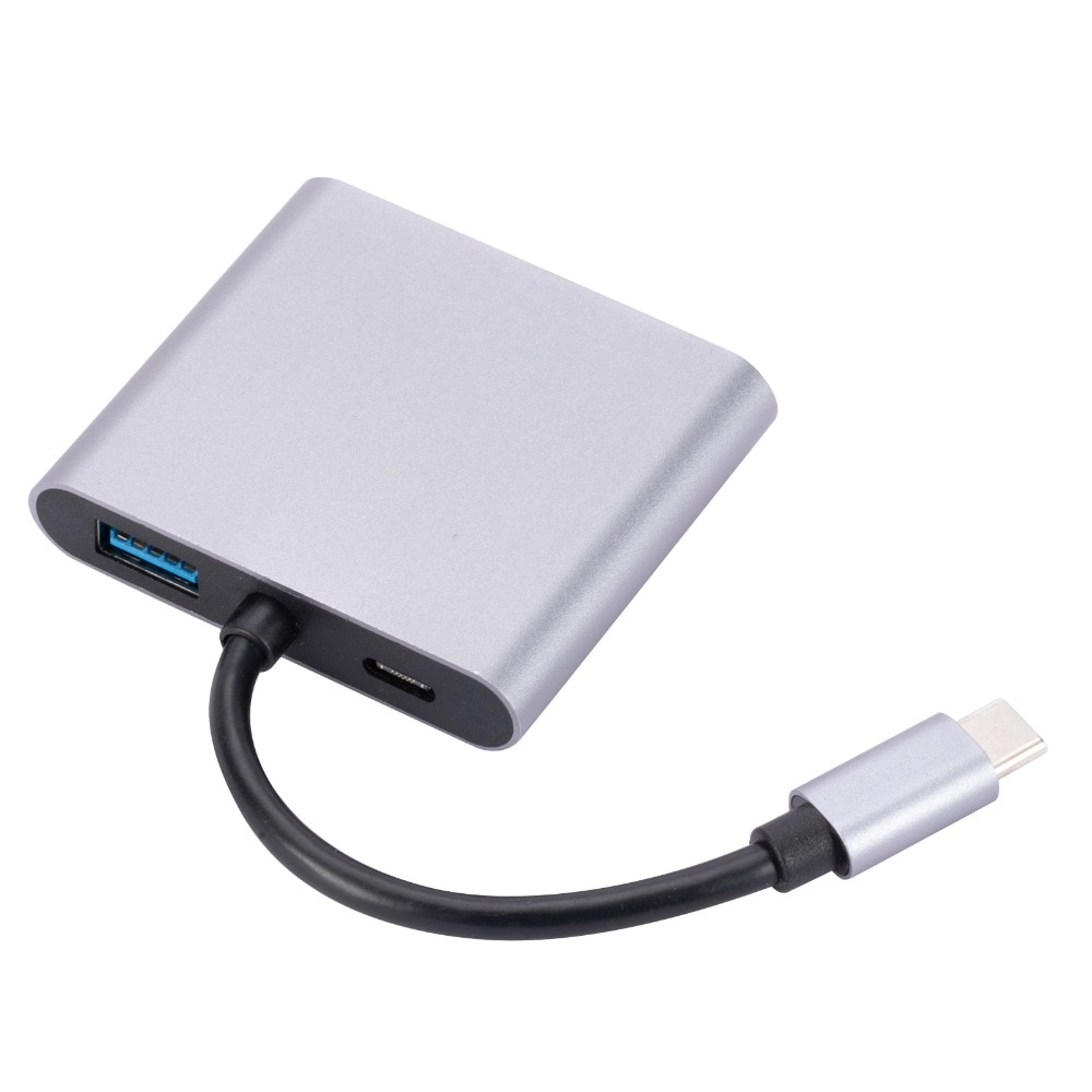 USBC 노트북 확장 프로젝터, MST 멀티 스크린 디스플레이, 4K, C타입 to 듀얼 HDMI, 4 인 1 독 PD